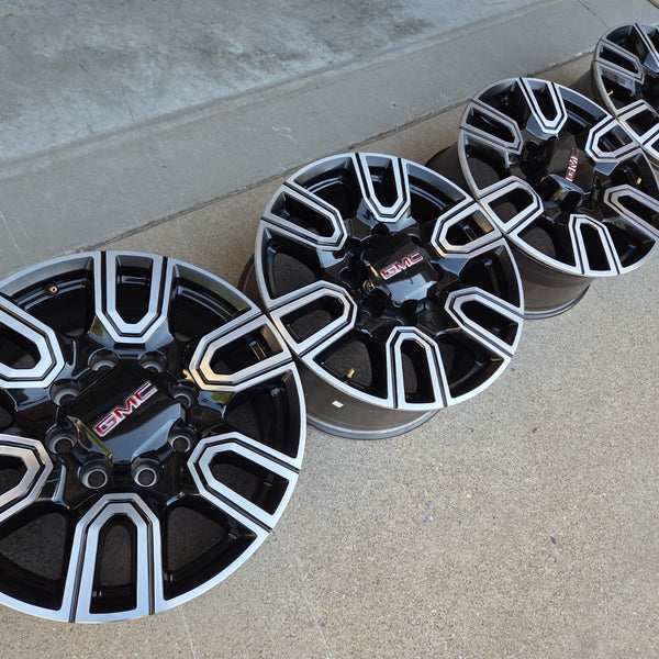 20 GMC SIERRA 2500 HD AT4 DENALI OEM FACTORY STOCK WHEELS RIMS 8X180 black