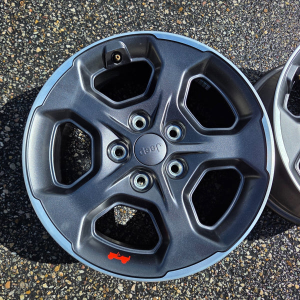 17 JEEP GLADIATOR RUBICON BLACK 392 5X127 OEM FACTORY STOCK WHEELS RIMS WRANGLER