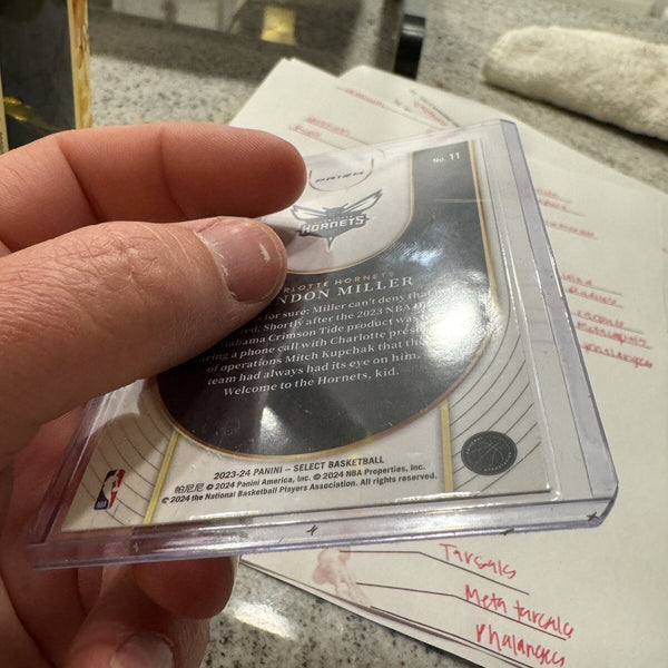 🔥2023-24 Select Brandon Miller Tectonic Neon Icons Prizm Rookie Hornets RC SP