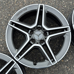 18 MERCEDES BENZ W205 C300 C350 C450 C43 AMG OEM FACTORY STOCK WHEELS RIMS 5x112