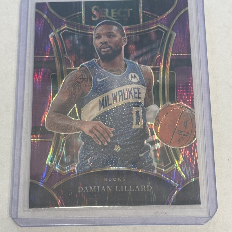2023-24 Panini Select Basketball Damian Lillard Purple Mezzanine /175 338