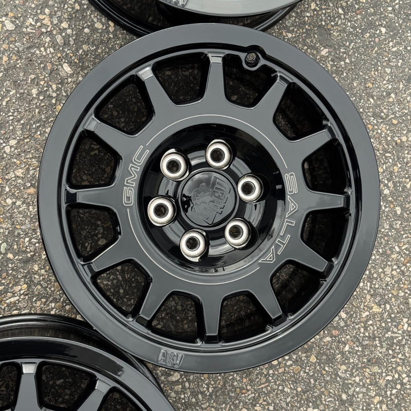 18 GMC SIERRA AT4X ZR2 SALTA AEV BLACK BISON 6X5.5 OEM FACTORY STOCK WHEELS RIMS