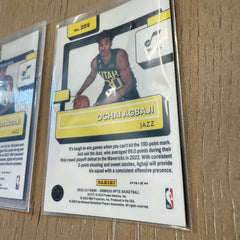 2023 Optic ROOKIE PRIZM NUMBERED /15 Ochai Agbaji Jazz 205 Pink Orange Holo