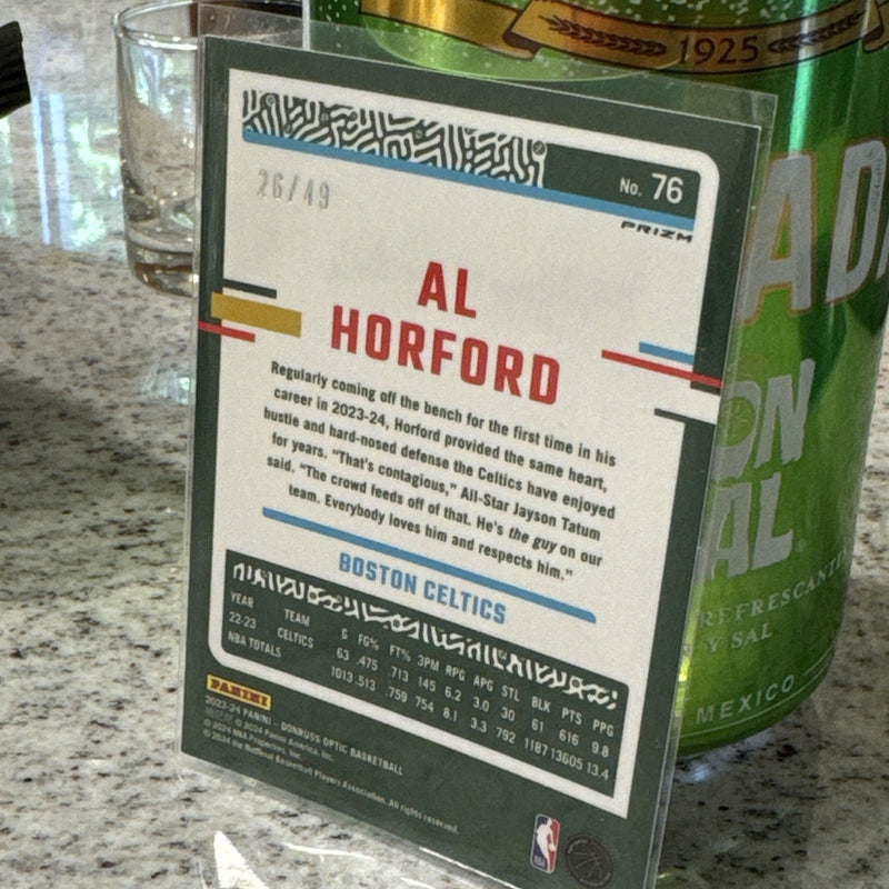 2023-24 Donruss Optic Al Horford #76 Green Velocity 11/49 - Celtics Prizm