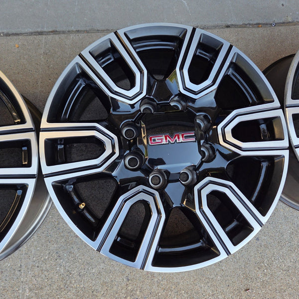 20 GMC SIERRA 2500 HD AT4 DENALI OEM FACTORY STOCK WHEELS RIMS 8X180 black