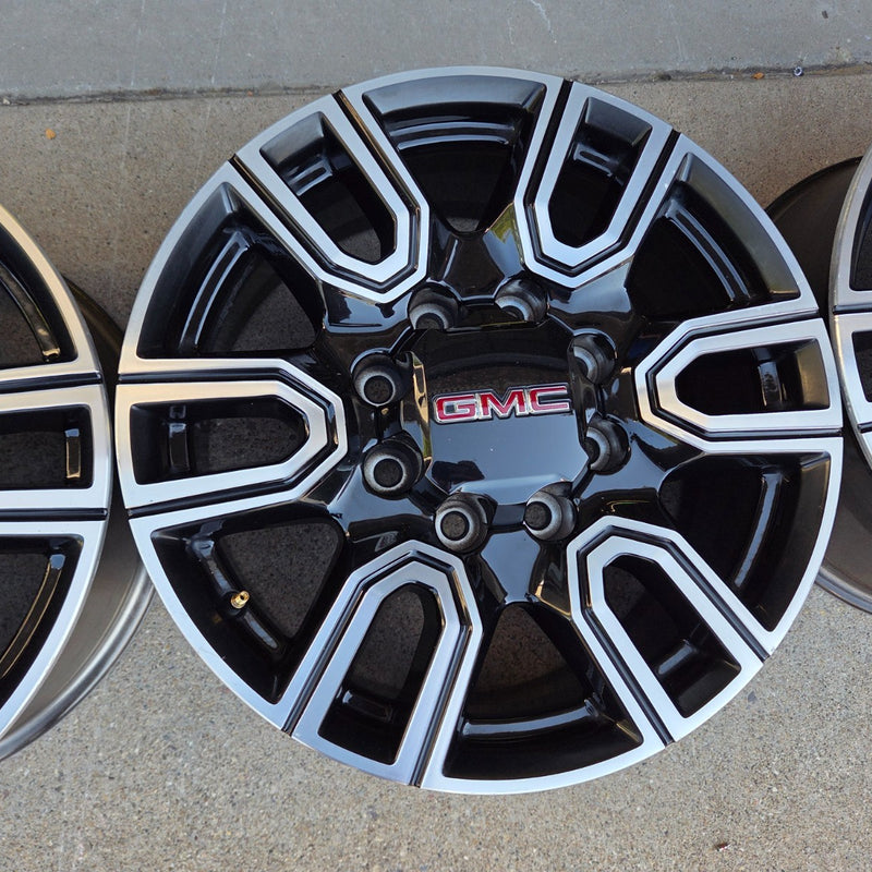 20 GMC SIERRA 2500 HD AT4 DENALI OEM FACTORY STOCK WHEELS RIMS 8X180 black