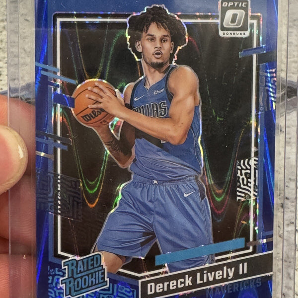 Dereck Lively II 2023-24 Prizm Optic Rated Rookie Blue Seismic Prizm /249 RC