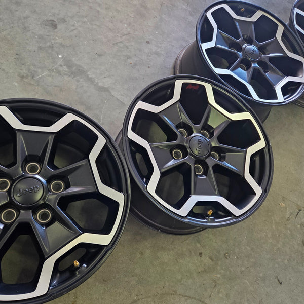 17 JEEP GLADIATOR RUBICON BLACK 392 5X127 OEM FACTORY STOCK WHEELS RIMS WRANGLER