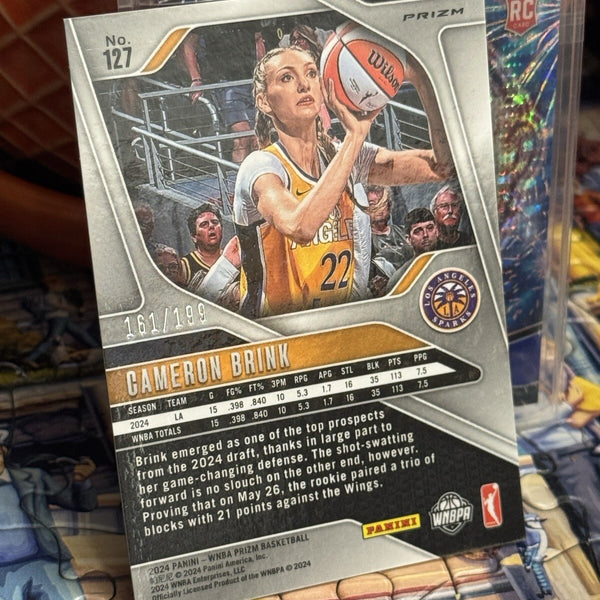 2024 Panini Prizm WNBA #127 Cameron Brink Blue Prizm /199 RC Sparks clark