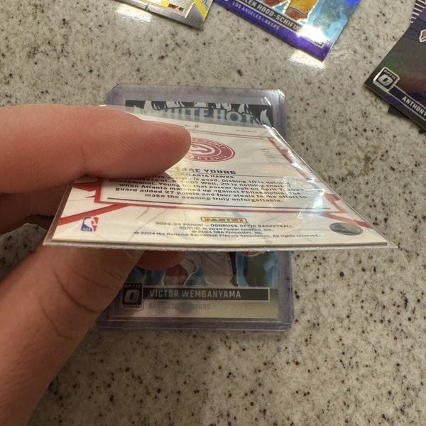 2023-24 Panini Optic Basketball #8 Trae Young My House Green Prizm /149