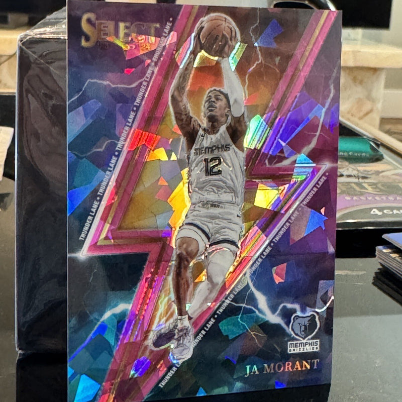 Ja Morant 2023-24 Panini Select Basketball Thunder Lane Pink Crack Ice /99