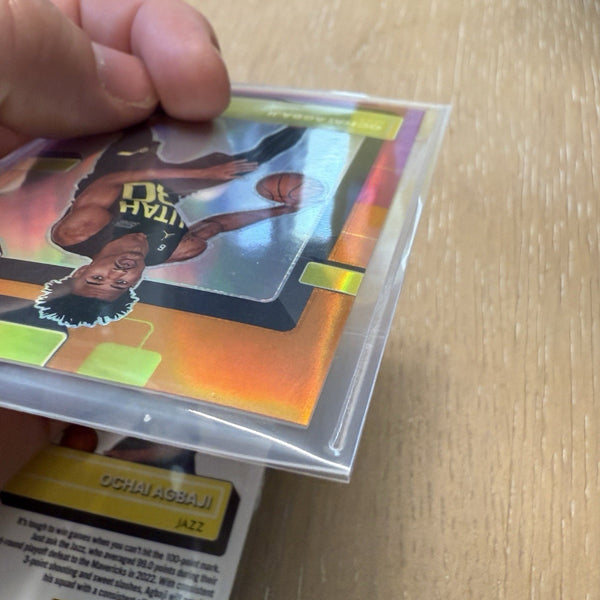 2023 Optic ROOKIE PRIZM NUMBERED /15 Ochai Agbaji Jazz 205 Pink Orange Holo