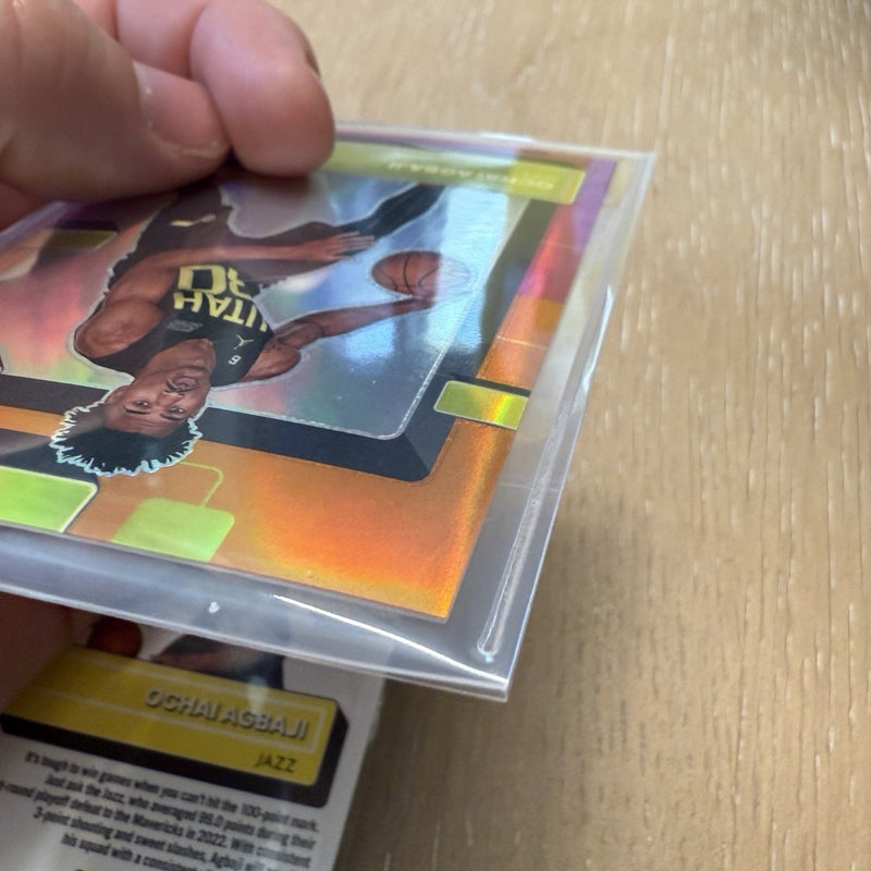 2023 Optic ROOKIE PRIZM NUMBERED /15 Ochai Agbaji Jazz 205 Pink Orange Holo