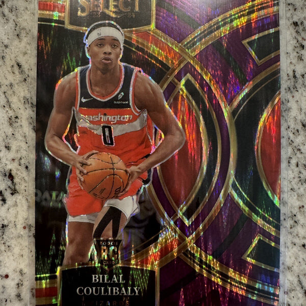 Bilal Coulibaly Select /175 Premier Flash Purple Prizm Wizards RC SSP Rookie 131