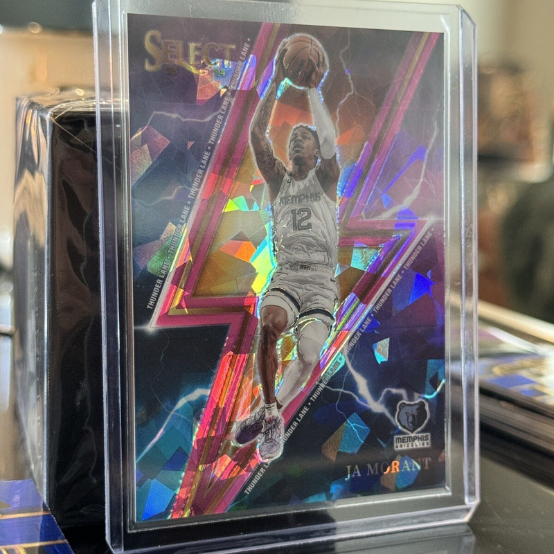 Ja Morant 2023-24 Panini Select Basketball Thunder Lane Pink Crack Ice /99