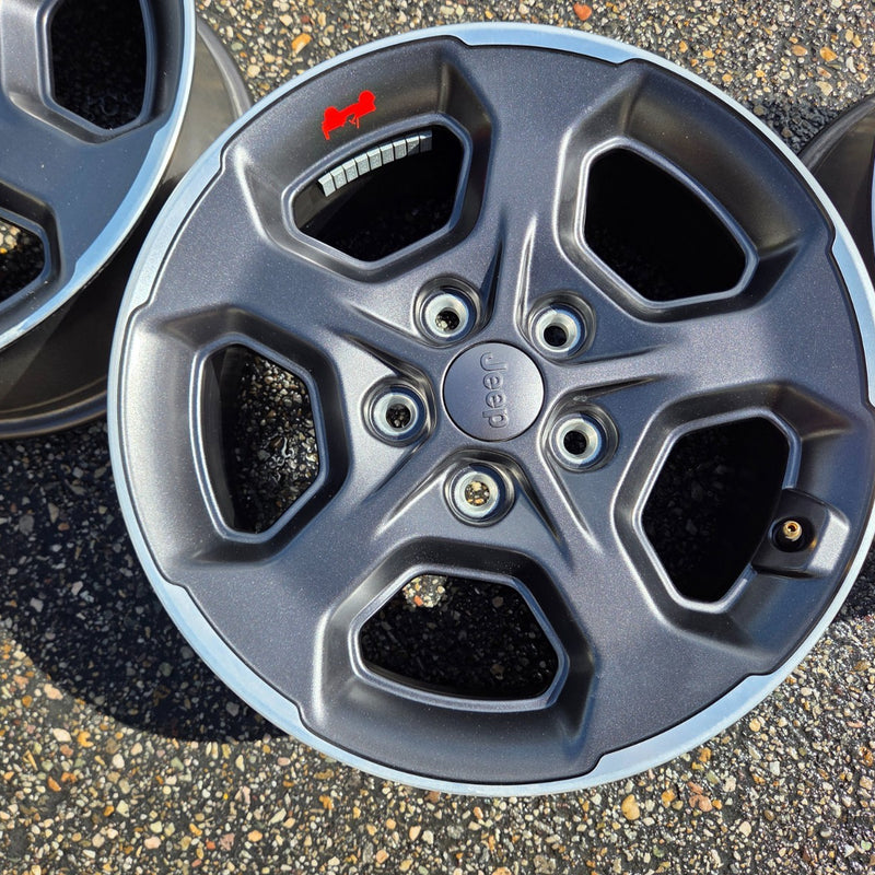 17 JEEP GLADIATOR RUBICON BLACK 392 5X127 OEM FACTORY STOCK WHEELS RIMS WRANGLER