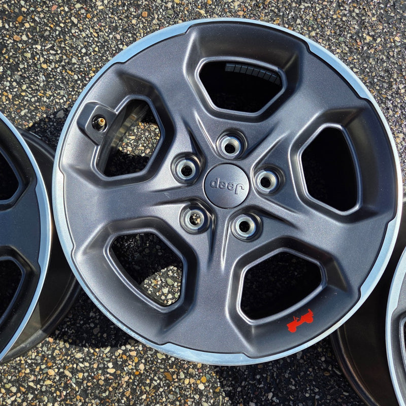 17 JEEP GLADIATOR RUBICON BLACK 392 5X127 OEM FACTORY STOCK WHEELS RIMS WRANGLER