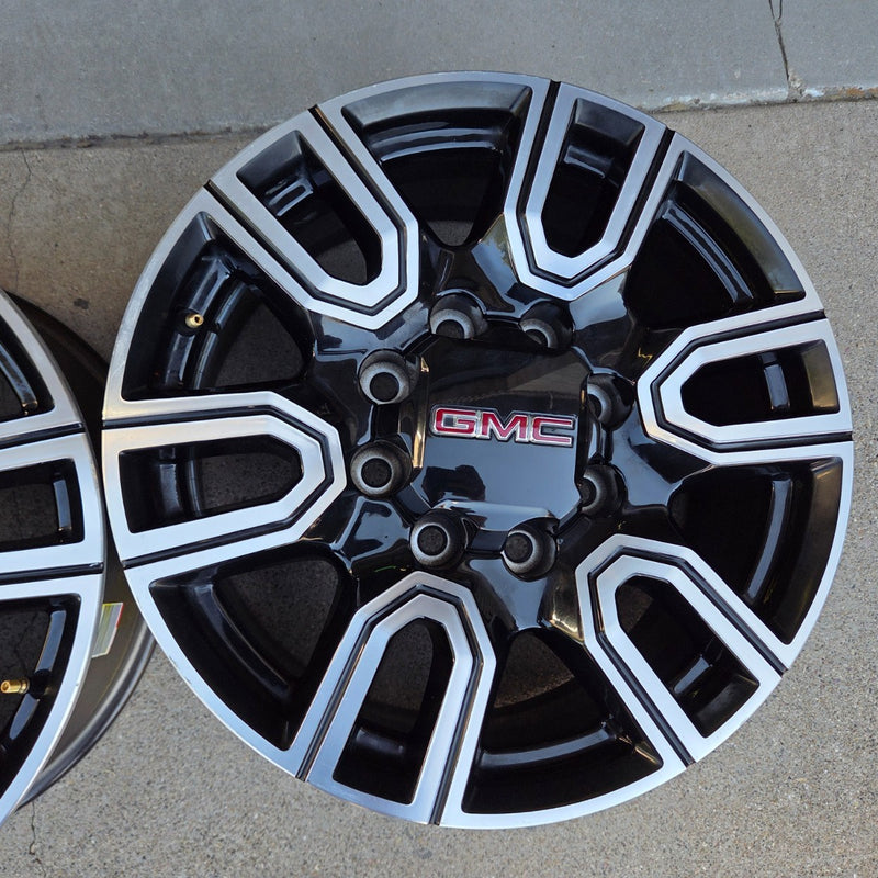 20 GMC SIERRA 2500 HD AT4 DENALI OEM FACTORY STOCK WHEELS RIMS 8X180 black