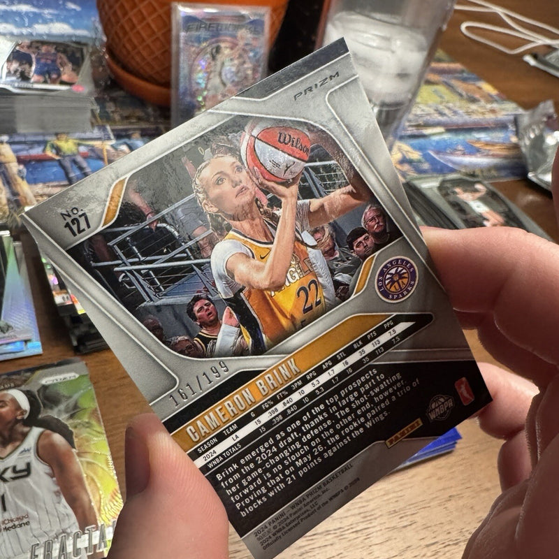 2024 Panini Prizm WNBA #127 Cameron Brink Blue Prizm /199 RC Sparks clark