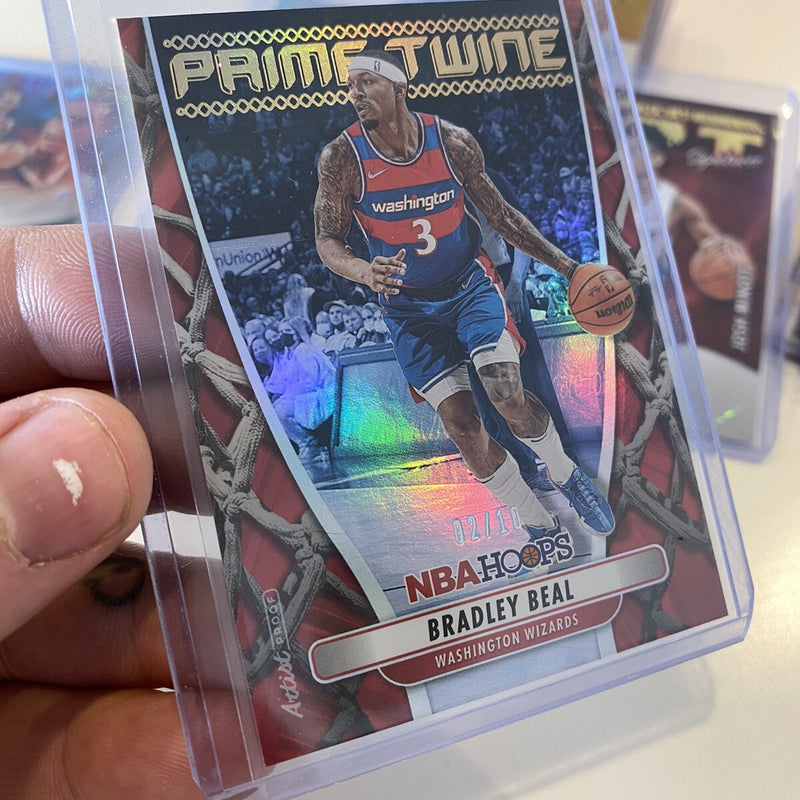 NBA HOOPS Bradley Beal /10 Artist Proof 👨‍🎨 Prime Twine Card Hologram Gem 2023