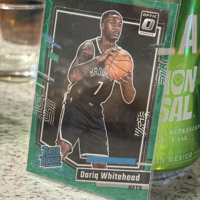 2023-24 Donruss Optic Dariq Whitehead Rated Rookie Green Laser #/49 SSP Nets