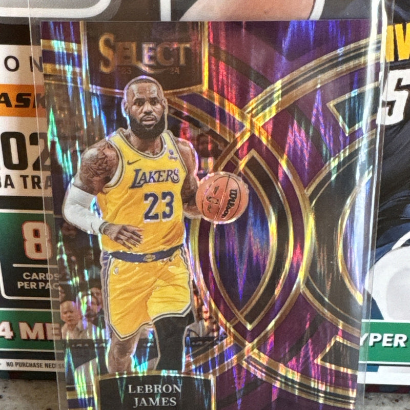 2023-24 Select NBA Lebron James #135 Purple Flash Prizm #’d /175 Premier Level