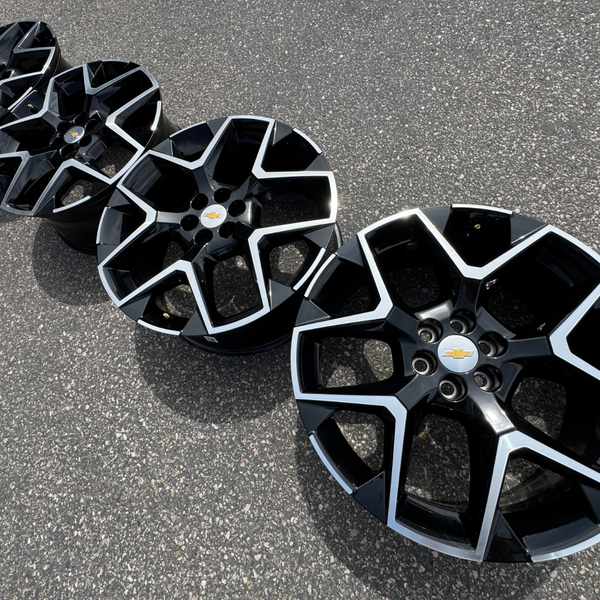 22 ACADIA TRAVERSE 6X120 BLAZER CHEVROLET OEM FACTORY STOCK WHEELS RIMS BLACK 20
