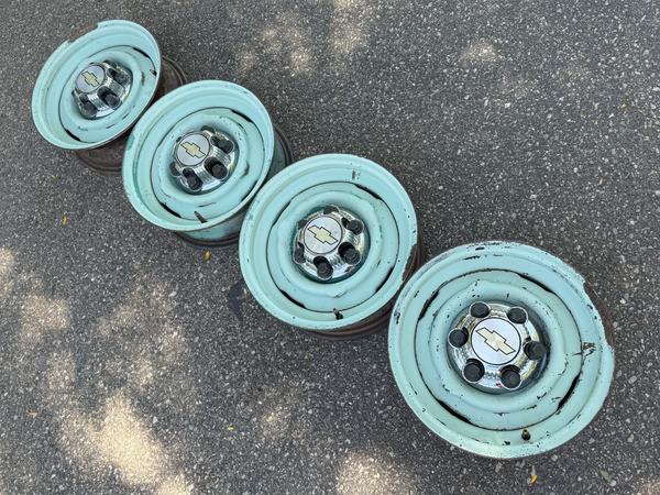 15" CHEVROLET CHEVY C10 K10 VAN 6X5.5 RALLYE K5 TAHOE OEM STOCK WHEELS RIMS